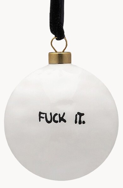 Pallina di Natale fatta a mano Fuck It