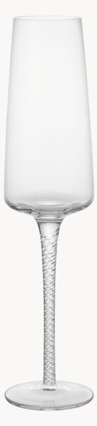 Set di 4 flute da champagne in vetro soffiato Bellevue