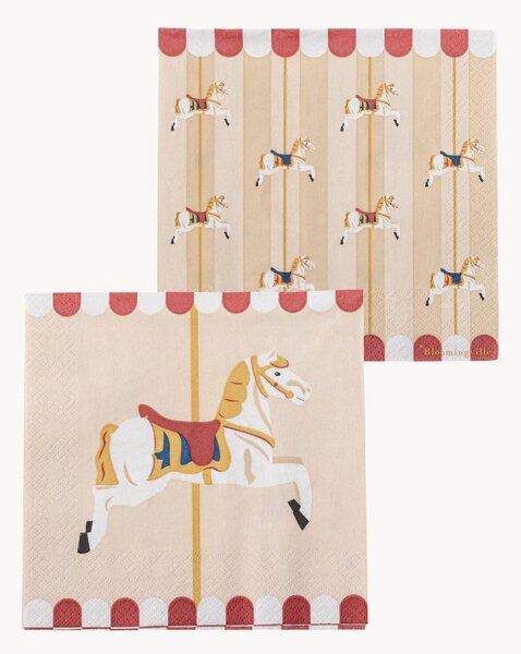 Set di 20 tovaglioli Merry Go Round