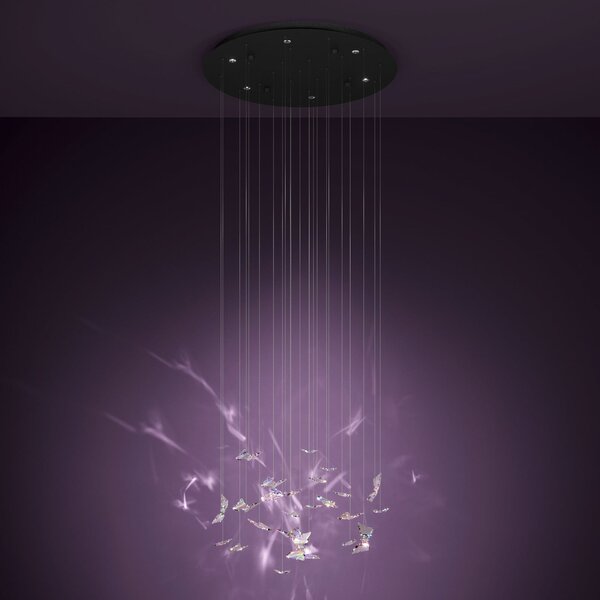 Lampada a sospensione Stars of Light, Adrados, dimmerabile, Trasparente, Sala da pranzo, Metallo, Design