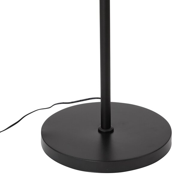 Lampada da terra moderna nera con LED dimmerabile RGB con telecomando - Sjors