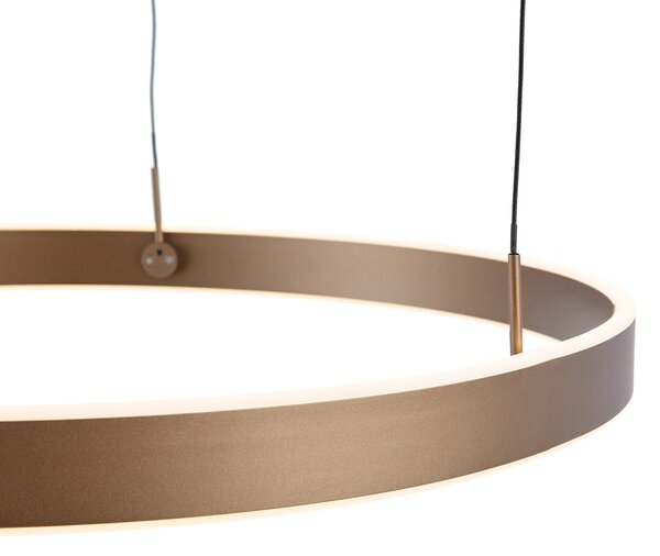 Lampada a sospensione di design bronzo scuro dimmerabile a 3 livelli - Titmus