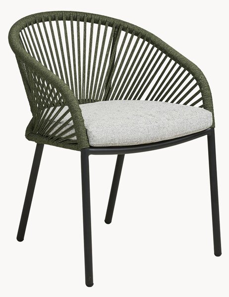 Set di 2 sedie da pranzo da giardino con braccioli Novella