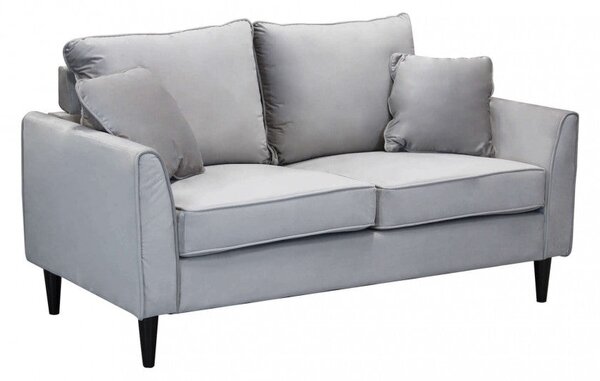Divano 2 Posti Chandler 152x81x89 h cm in Velluto Tortora