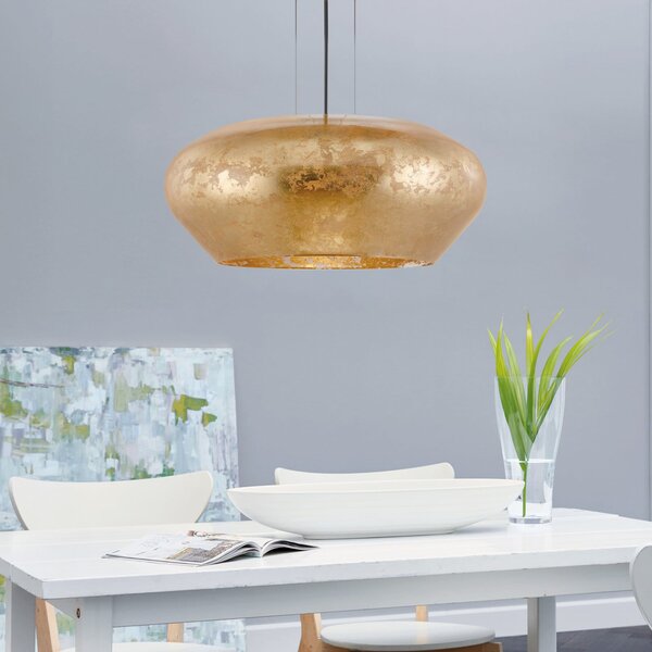 Lampada a sospensione Stars of Light, Priorat, dimmerabile, Dorato / Ottone, Sala da pranzo, Vetro