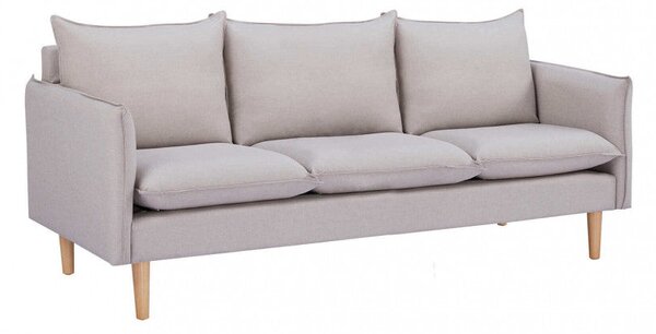 Divano 3 Posti Florin 188x84x51 h cm in Tessuto Beige
