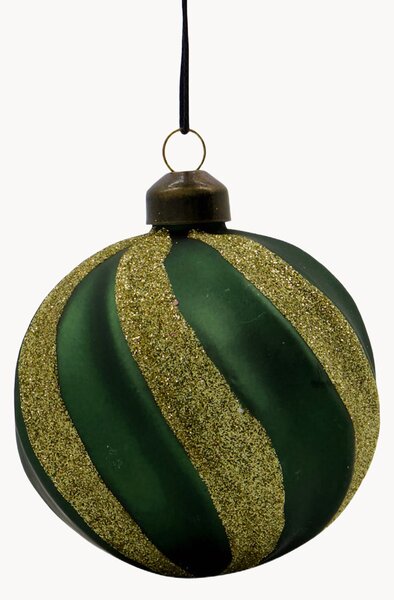 Set di 4 palline di Natale fatte a mano Swirl