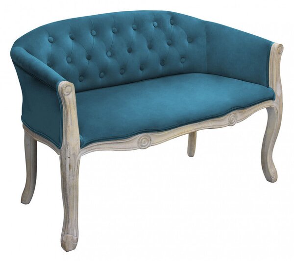 Divano Coleman 107x61x70 h cm in Velluto Blu