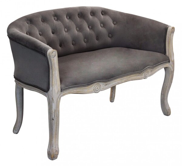 Divano Coleman 107x61x70 h cm in Velluto Tortora