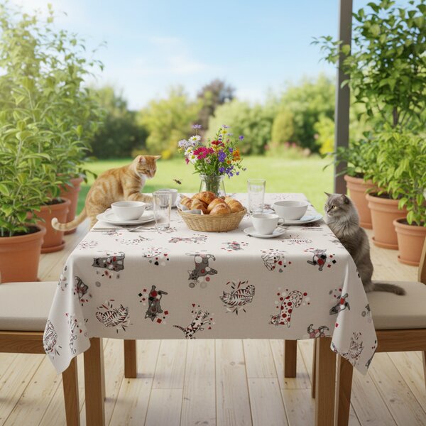 Tovaglia Gatti 90x90 cm Made in Italy