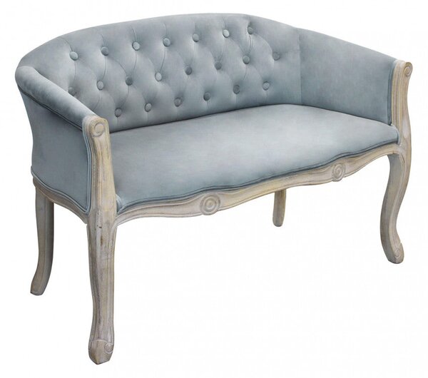 Divano Coleman 107x61x70 h cm in Velluto Grigio