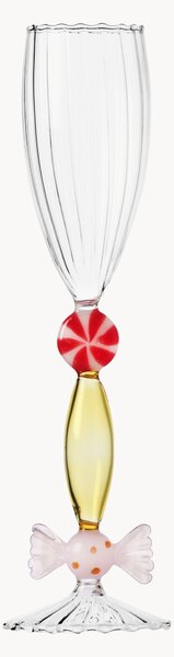 Flute da champagne in vetro borosilicato fatto a mano Sweet and Candy