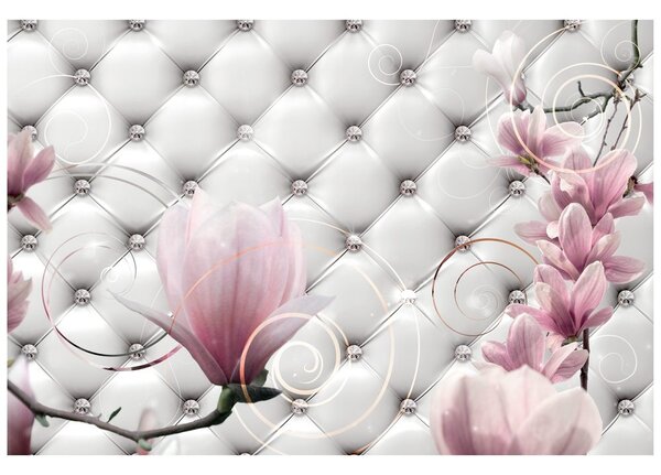 Carta da parati – Magnolia con imitazione pelle