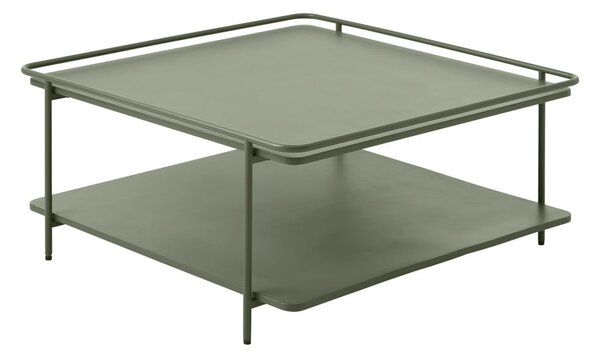 Tavolino da salotto verde in metallo 75x75 cm Yuba – Unique Furniture