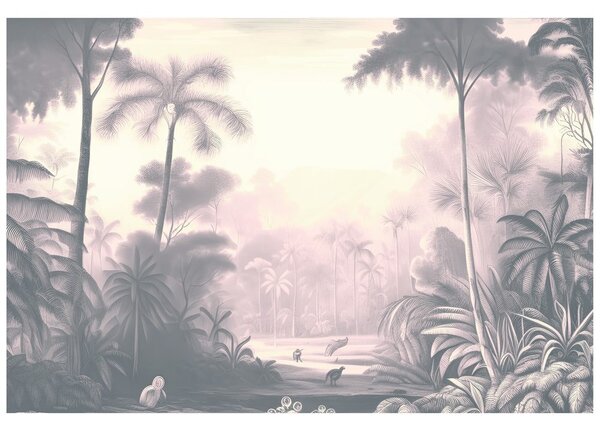 Carta da parati – Paesaggio tropicale nebbioso