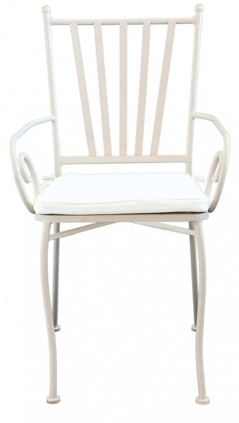 Poltrona Giunone con Cuscino 41x53x90 h cm in Acciaio Tortora