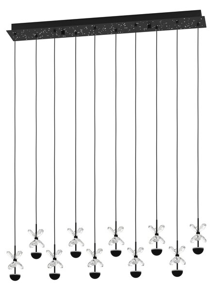 Lampada a sospensione Stars of Light, Pianopoli, dimmerabile, Nero, Sala da pranzo, Metallo, Design