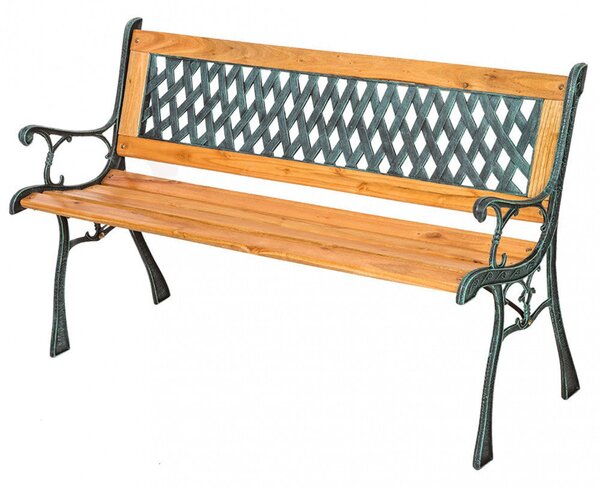 Panca Ghisa Ginevra 126x53x73 h cm in Legno Antracite