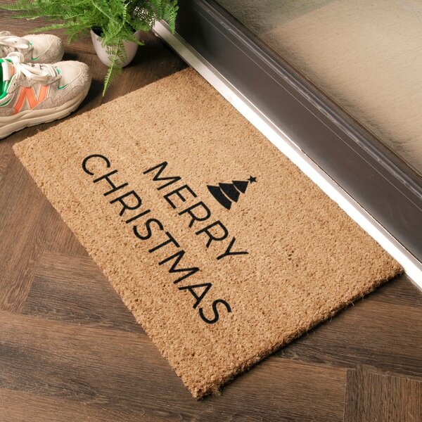 Zerbino in cocco con motivo natalizio 40x60 cm Merry Christmas - Artsy Doormats
