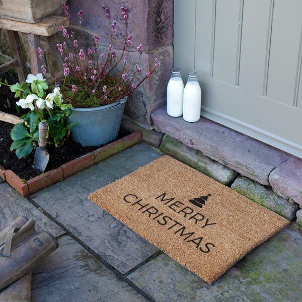 Zerbino in cocco con motivo natalizio 40x60 cm Merry Christmas - Artsy Doormats