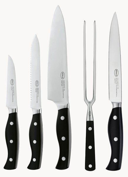 Set di 5 coltelli con forchettone per arrosto Pura