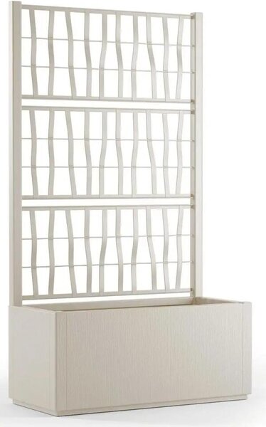 Fioriera con spalliera Ethica cm.80x36x140h, Beige