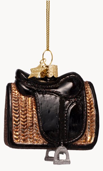 Addobbo di Natale in vetro soffiato Horse Saddle