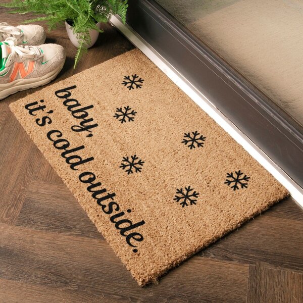 Zerbino in cocco con motivo natalizio 40x60 cm Baby It's Cold Outside - Artsy Doormats