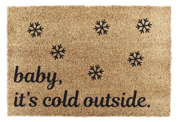 Zerbino in cocco con motivo natalizio 40x60 cm Baby It's Cold Outside - Artsy Doormats