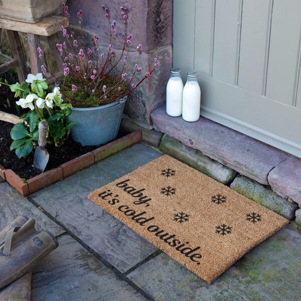 Zerbino in cocco con motivo natalizio 40x60 cm Baby It's Cold Outside - Artsy Doormats