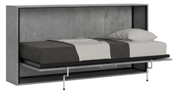 Letto Singolo a Scomparsa Salvaspazio Orizzontale Kando H97 cm Grigio