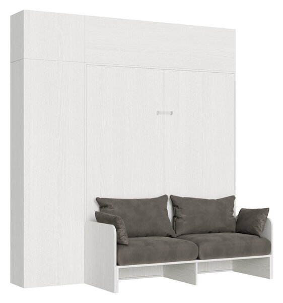 Letto Matrimoniale a Scomparsa Salvaspazio con Sofà Kentaro H250 cm Bianco