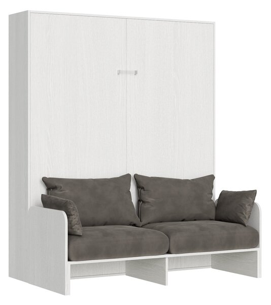 Letto Matrimoniale a Scomparsa Salvaspazio con Sofà Kentaro H210 cm Bianco