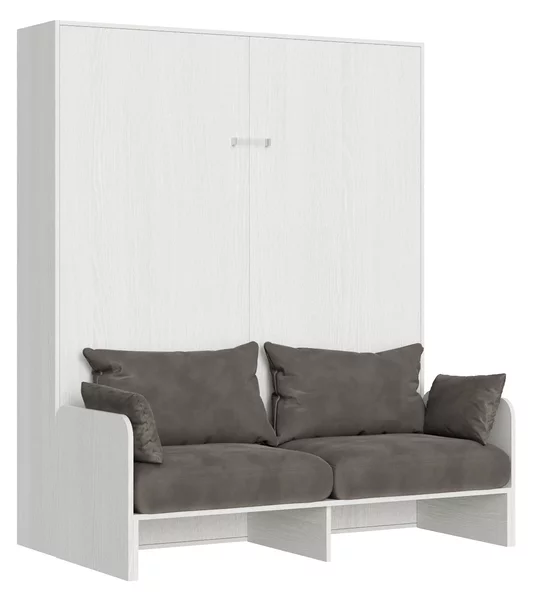 Letto Matrimoniale a Scomparsa Salvaspazio con Sofà Kentaro H210 cm Bianco