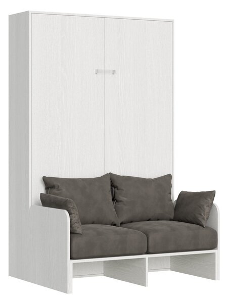 Letto 1 Piazza e Mezzo a Scomparsa Salvaspazio con Sofà Kentaro H210 cm Bianco
