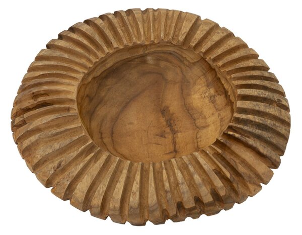 Svuotatasche Geris Ø35x7 cm in Teak Riciclato