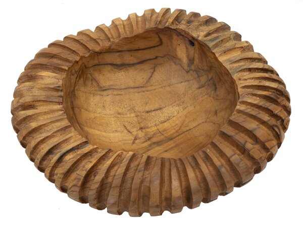Svuotatasche Geris Ø29x7 cm in Teak Riciclato