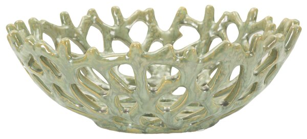 Svuotatasche Coral Ø35x13 cm in Ceramica Verde