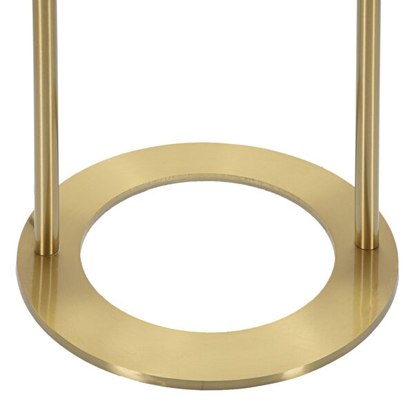 Lampada da Terra Glamy Arc Ø28x168 cm in Ferro e Vetro Oro e Bianco