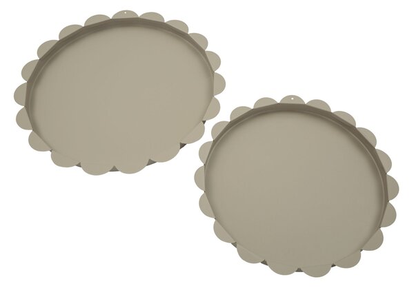 Svuotatasche Saturno Rot, Tortora Coppia Ø33x2 cm in Metallo Grigio tortora