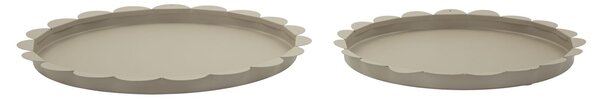 Svuotatasche Saturno Rot, Tortora Coppia Ø33x2 cm in Metallo Grigio tortora