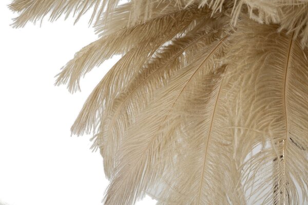 Lampada da Tavolo Palm Cammello Ø40x55 cm in Ferro e Plastica Oro e Cammello