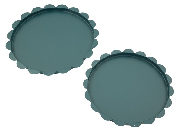 Svuotatasche Saturno Rot, Ottanio Coppia Ø33x2 cm in Metallo Verde acqua