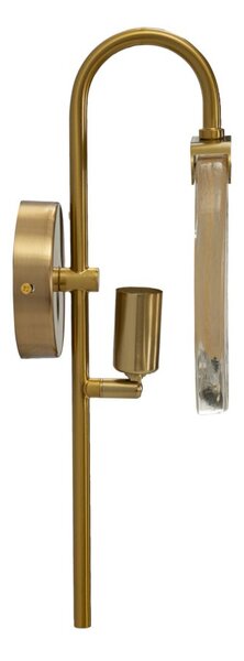 Lampada da Muro Softy 15x14x38 cm in Vetro e Ferro Oro e Naturale