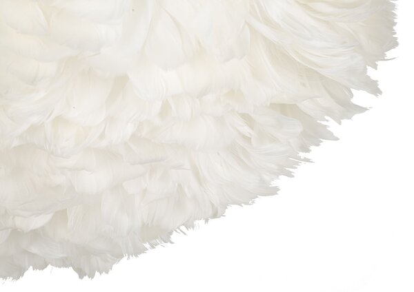 Lampadario Feather Ø60x30 cm in Ferro e Plastica Bianco