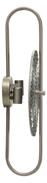 Lampada da Muro Silvery 28x15x54 cm in Vetro e Ferro Argento