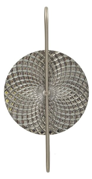 Lampada da Muro Silvery 28x15x54 cm in Vetro e Ferro Argento
