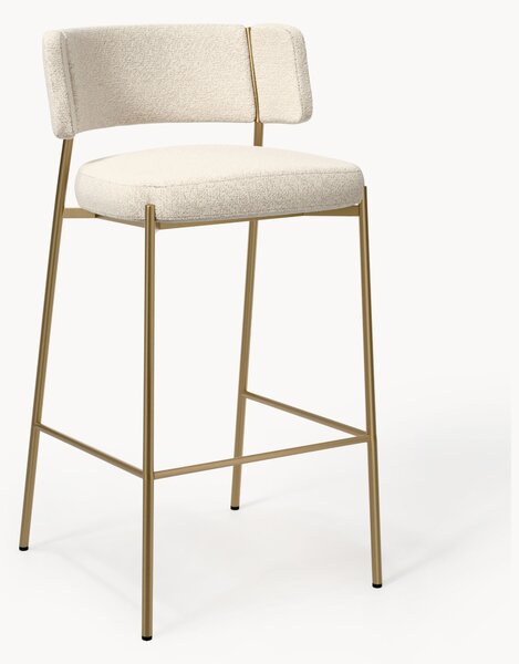 Sedia da bar imbottita in bouclé Samantha