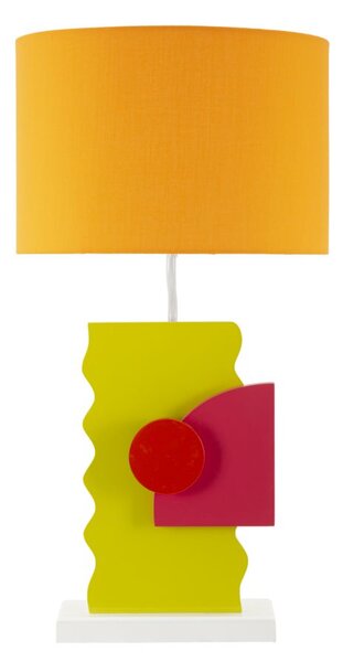 Lampada da Tavolo Color 30x30x60,5 cm in MDF e Ferro e Tessuto Multicolor