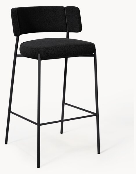 Sedia da bar imbottita in bouclé Samantha